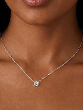 Moissanite Diamond Pendant Necklace - New in box